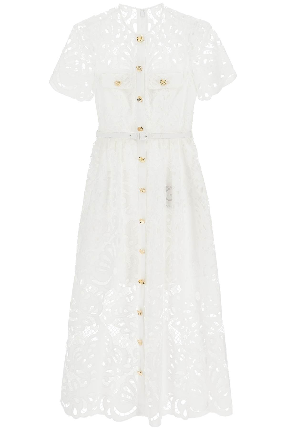 SELF PORTRAIT midi lace dress in seven