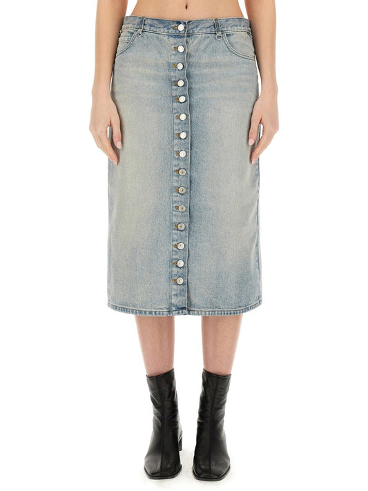 COURREGES MIDI SKIRT