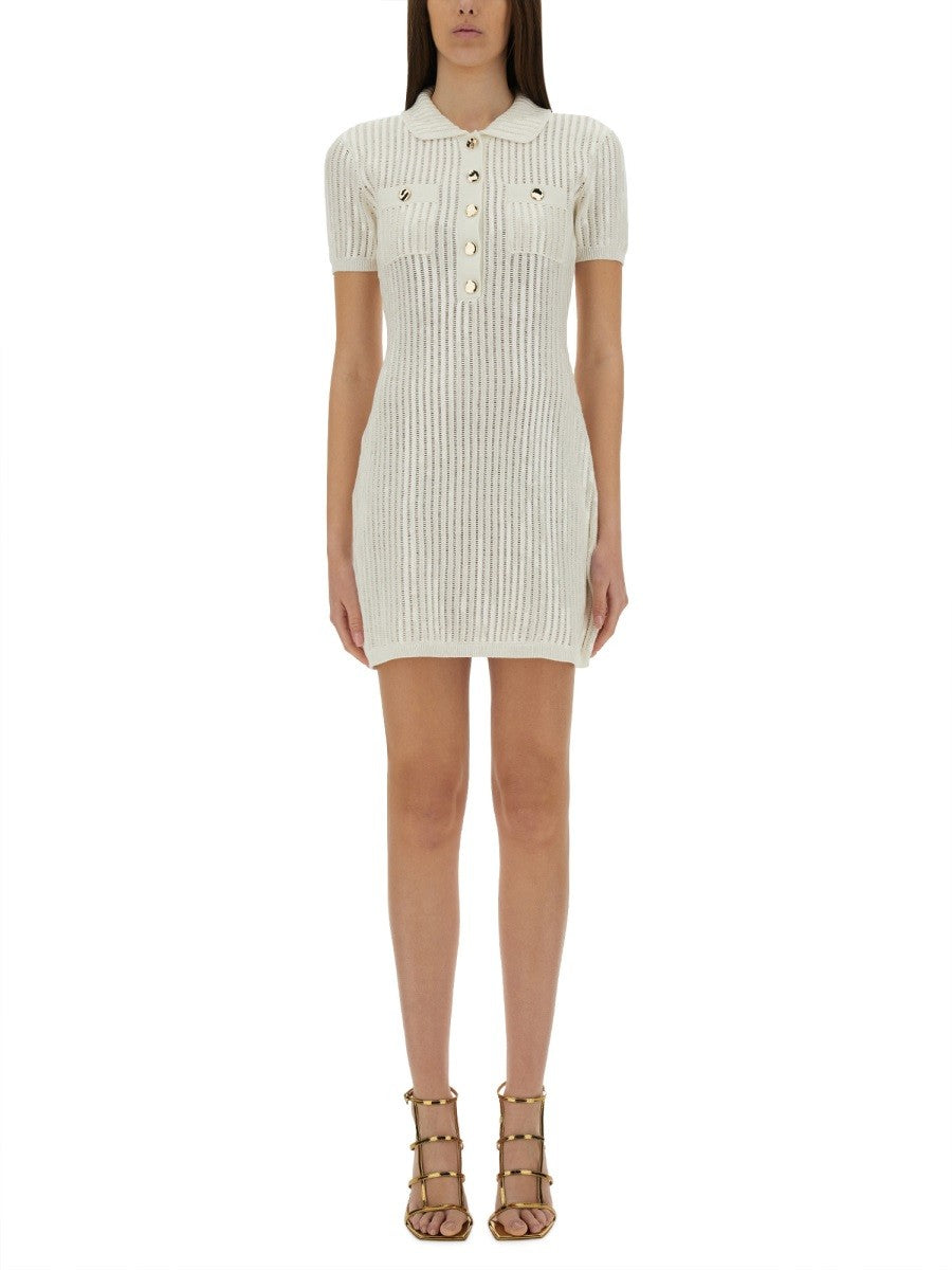 SELF-PORTRAIT MINI CROCHET DRESS WITH SEQUINS