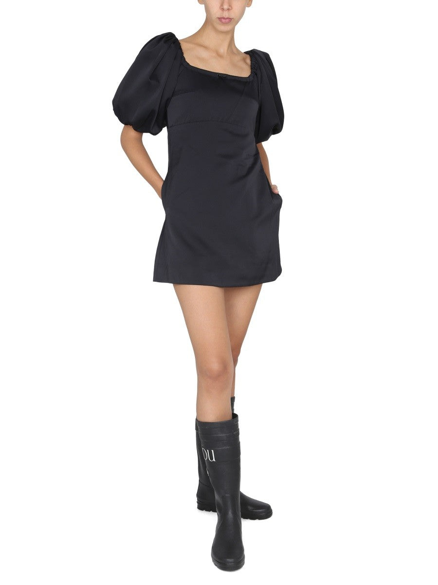 PATOU MINI DRESS WITH BALLOON SLEEVES