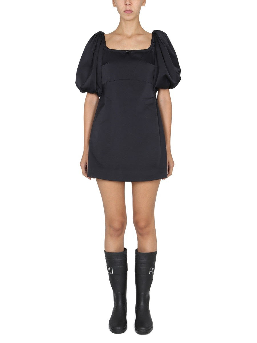 PATOU MINI DRESS WITH BALLOON SLEEVES