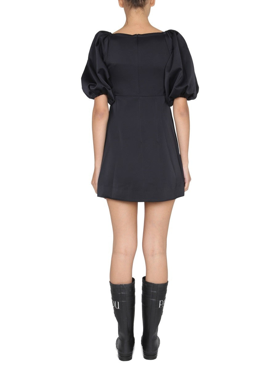 PATOU MINI DRESS WITH BALLOON SLEEVES