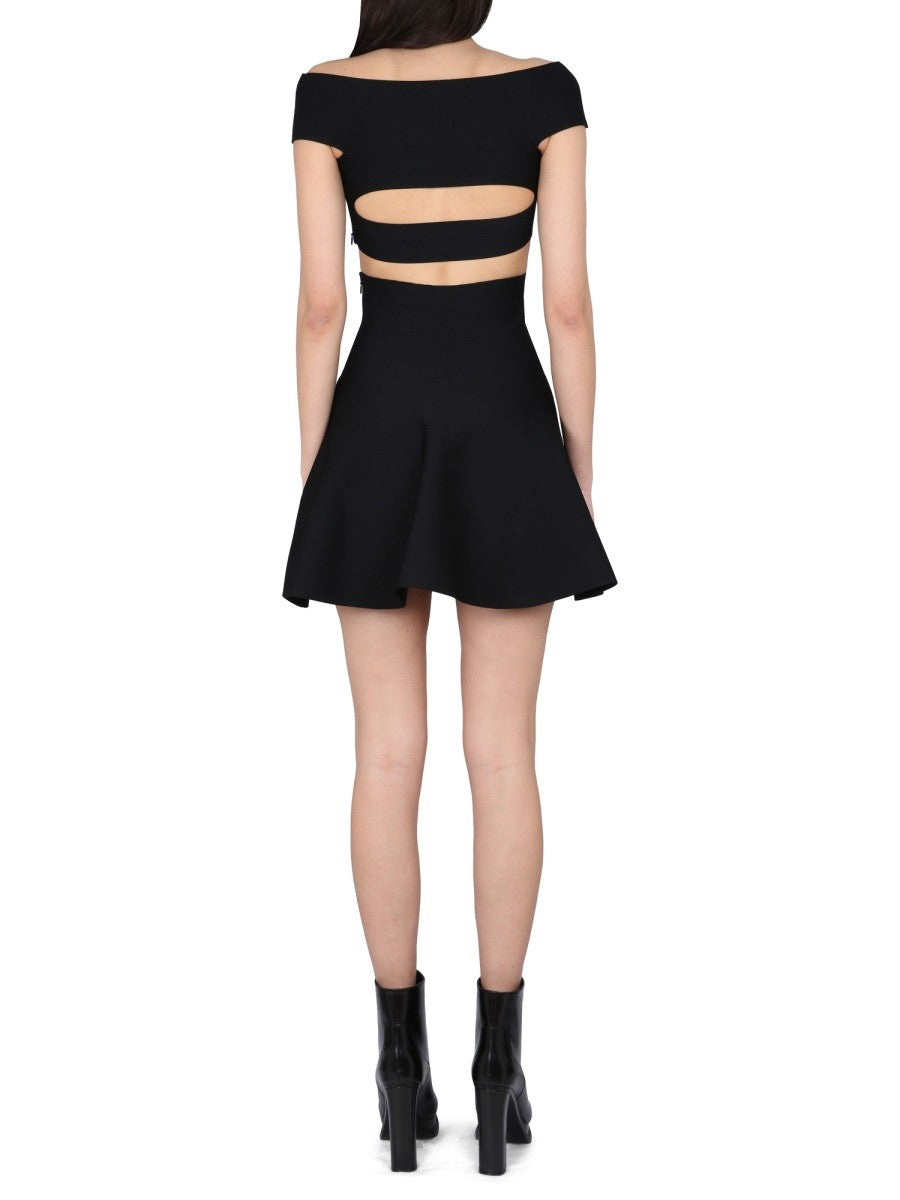 Alexander Mcqueen MINI DRESS WITH BARE SHOULDERS