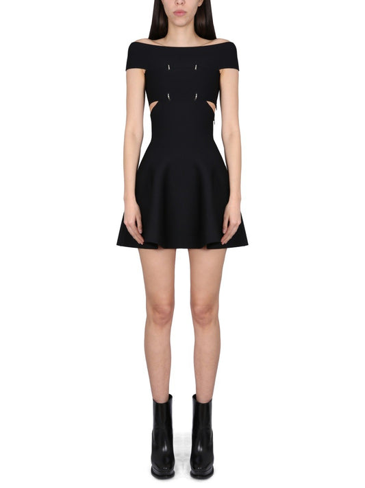 Alexander Mcqueen MINI DRESS WITH BARE SHOULDERS