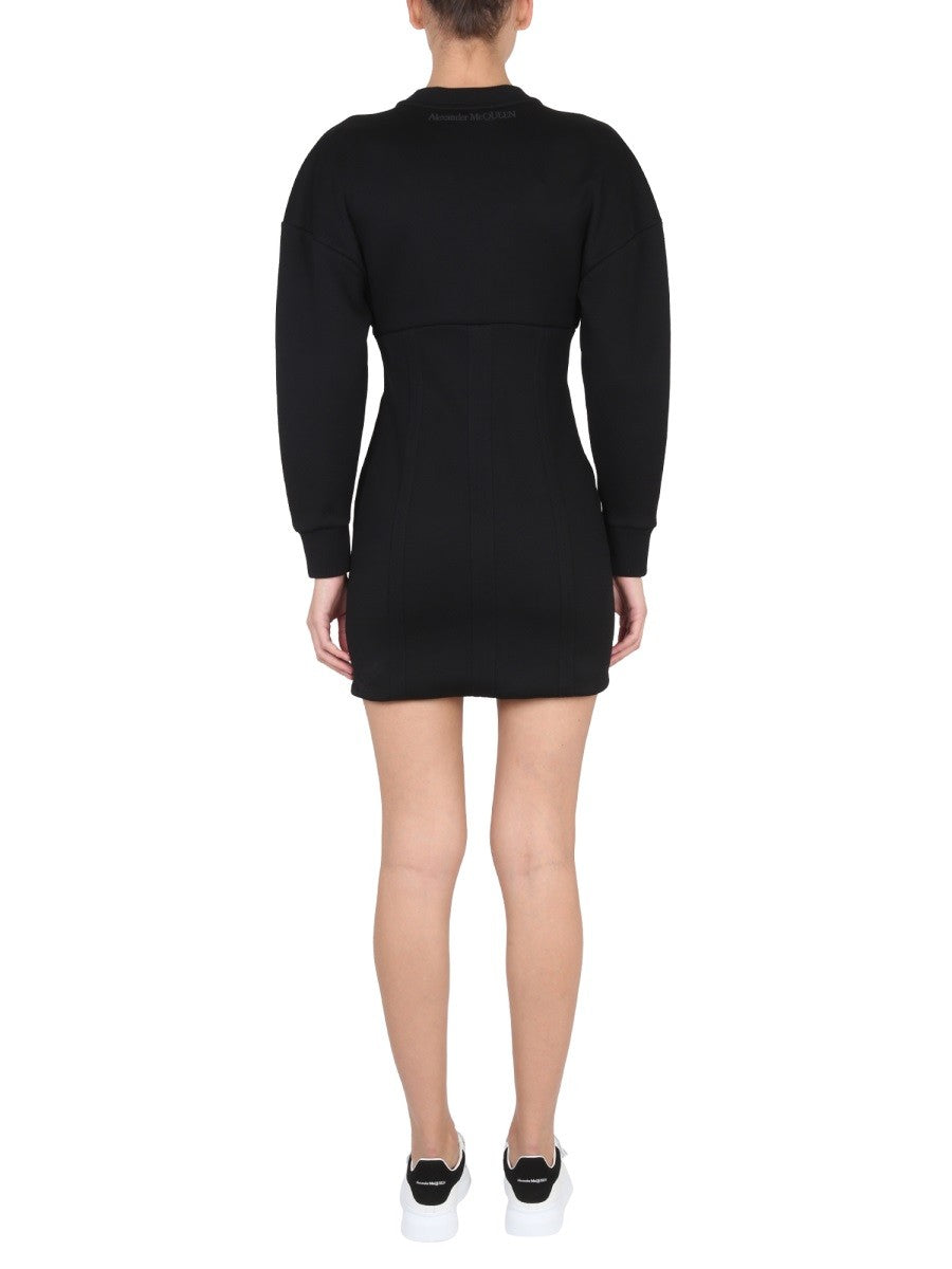 Alexander Mcqueen MINI DRESS WITH COCOON SLEEVES