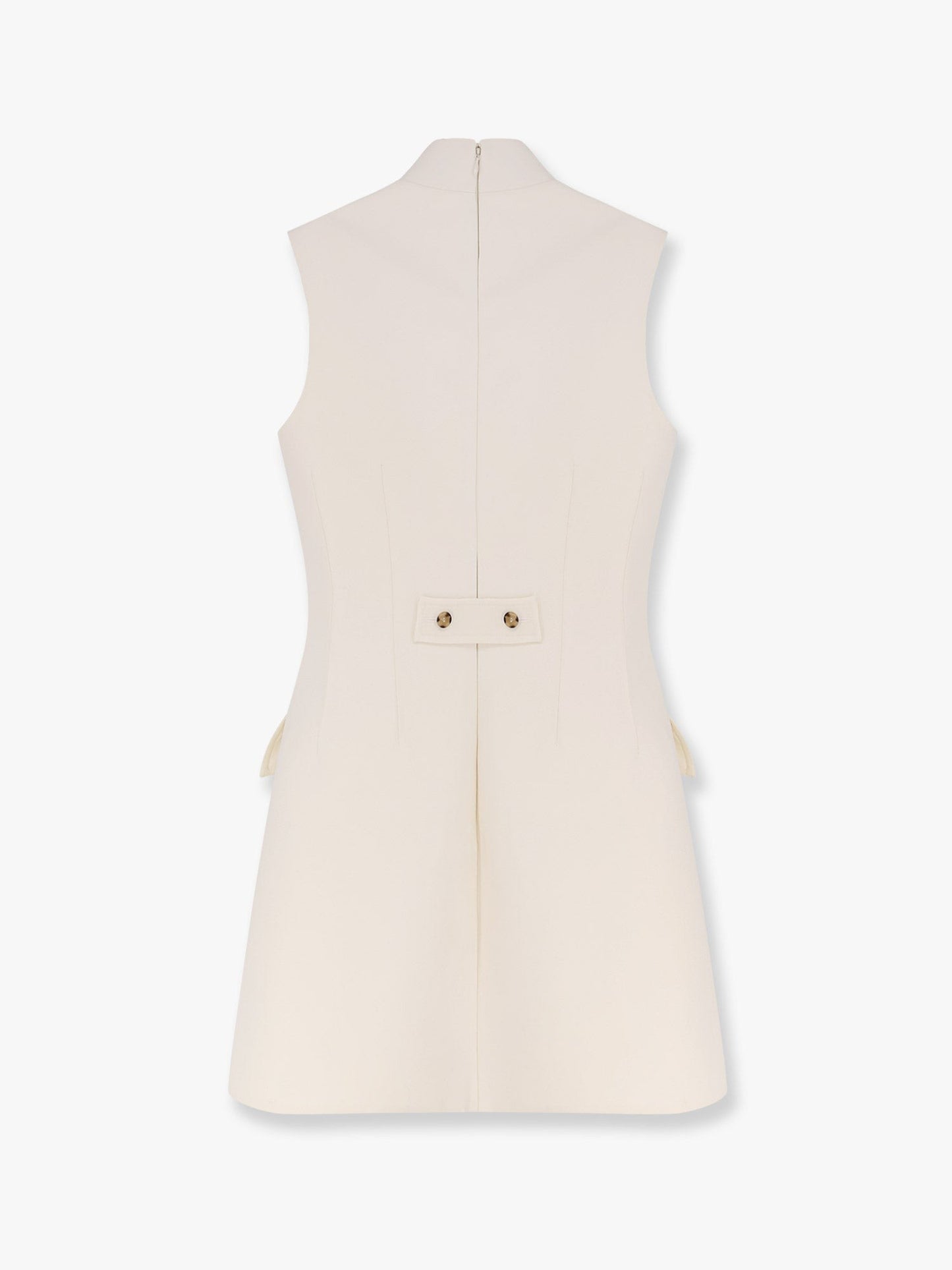 Alexander Mcqueen Mini dress with panier in bone