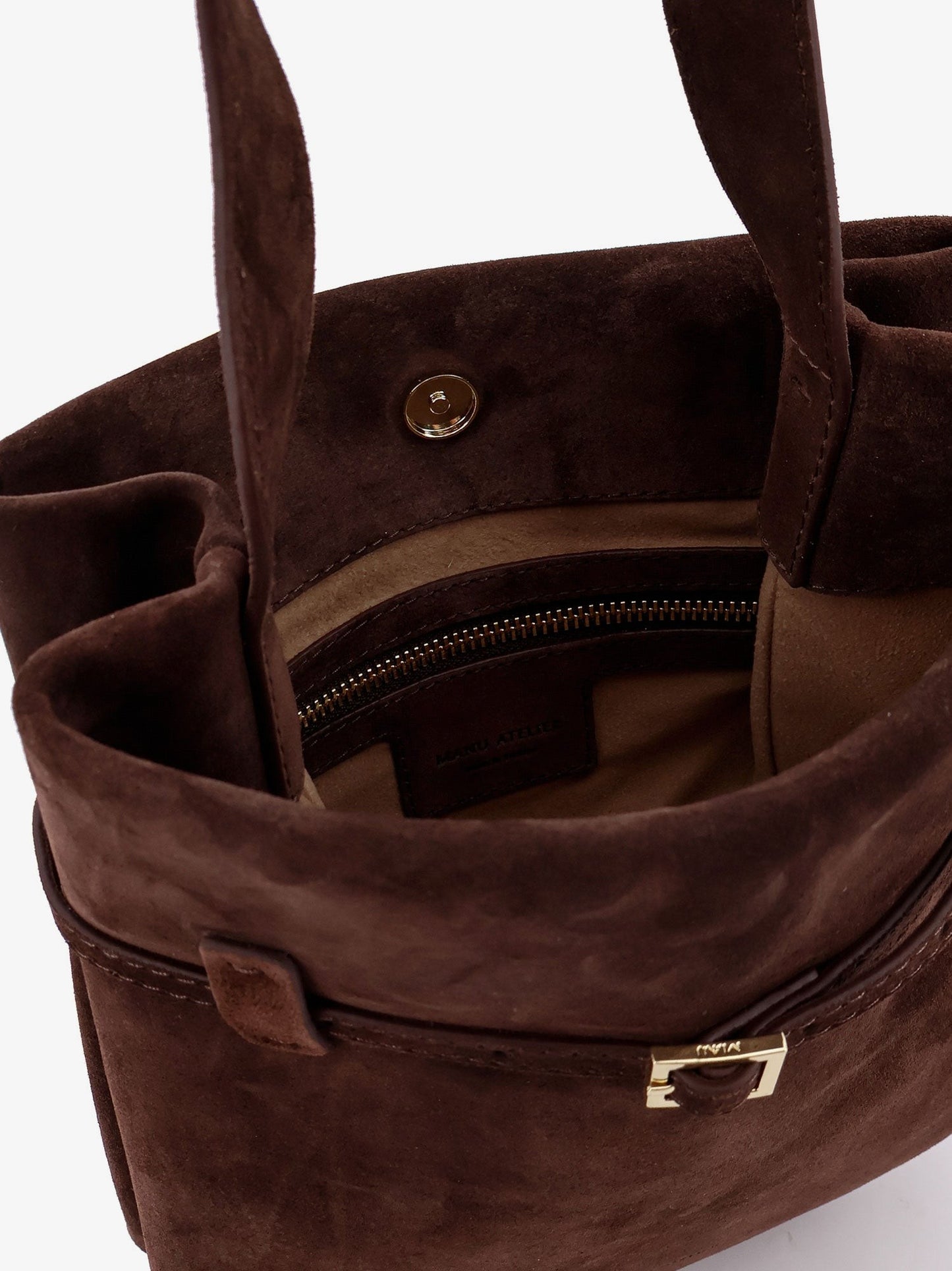 MANU ATELIER Mini Tote Du Jour suede shoulder bag