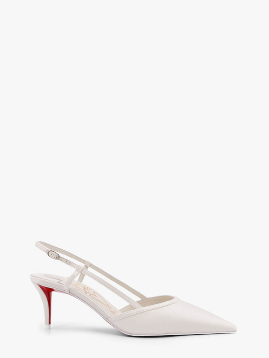 CHRISTIAN LOUBOUTIN Miss z sling satin slingback with iconic red sole