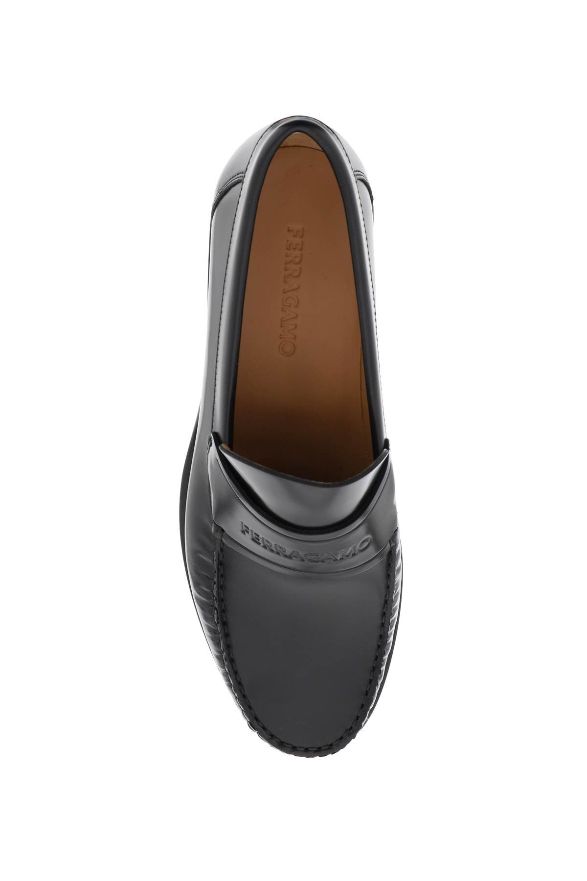 Ferragamo mocassin with lettering