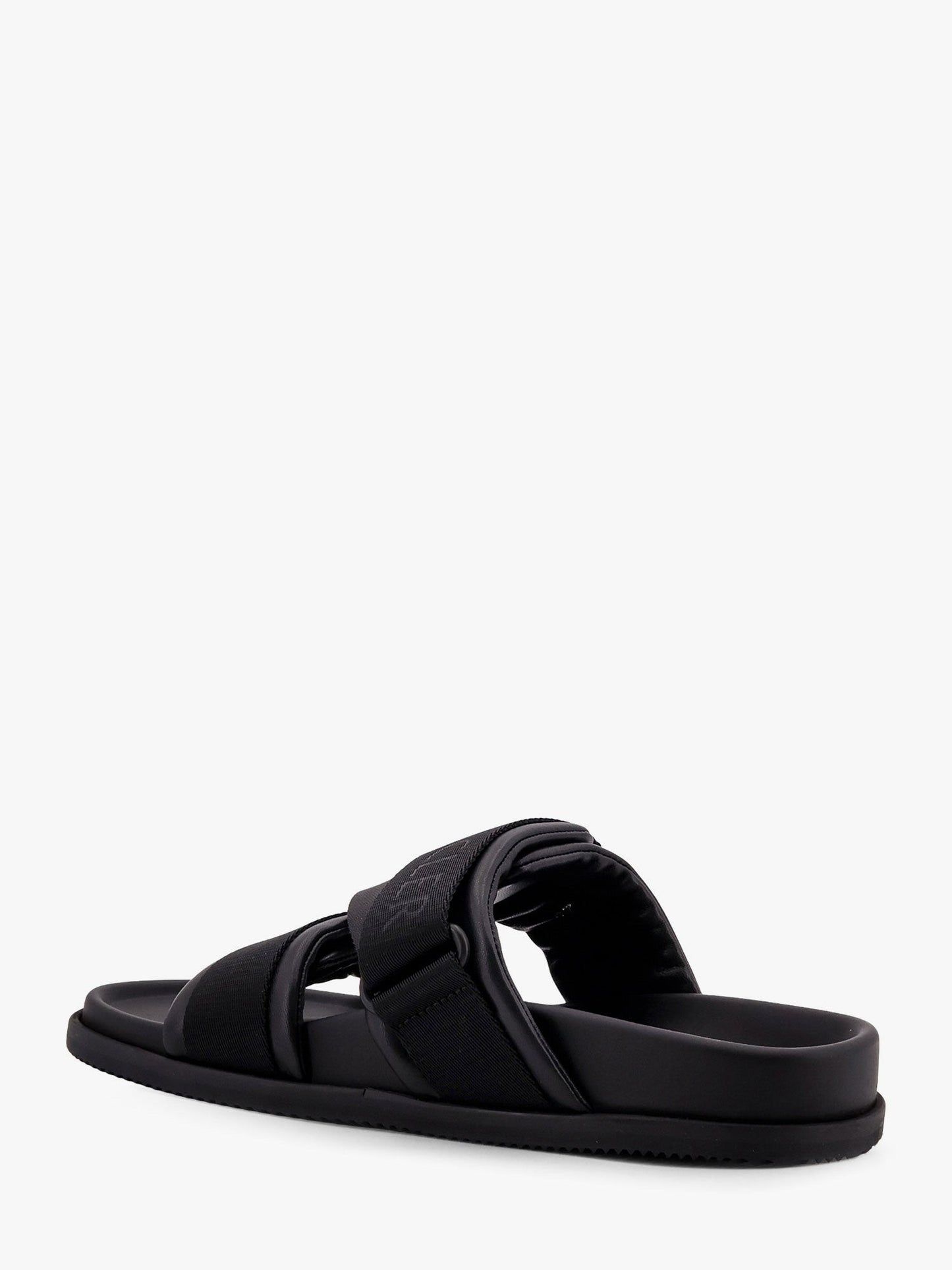 Moncler Mon summer leather sandals with nylon details
