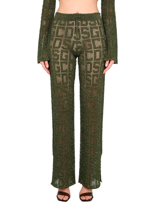 gcds MONOGRAM MACRAME PANTS