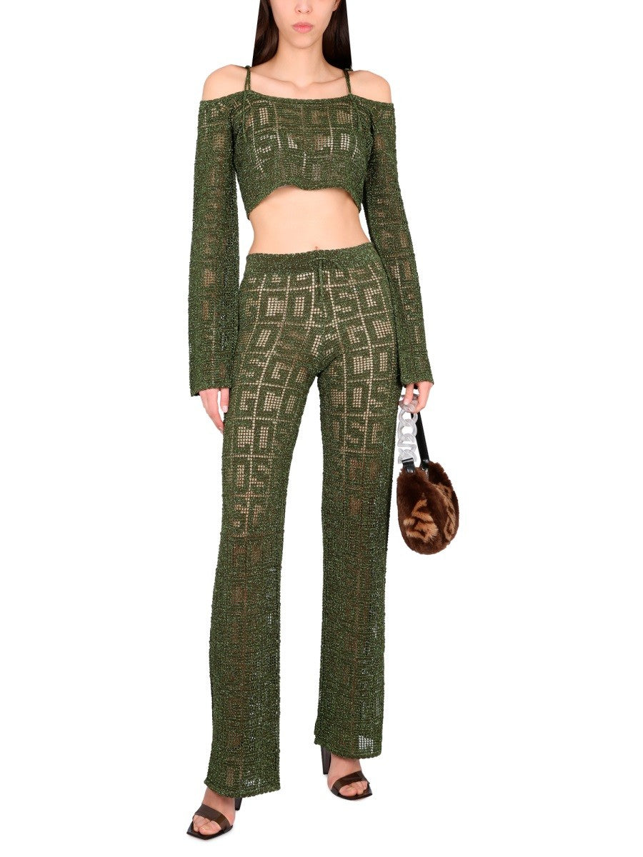 gcds MONOGRAM MACRAME PANTS