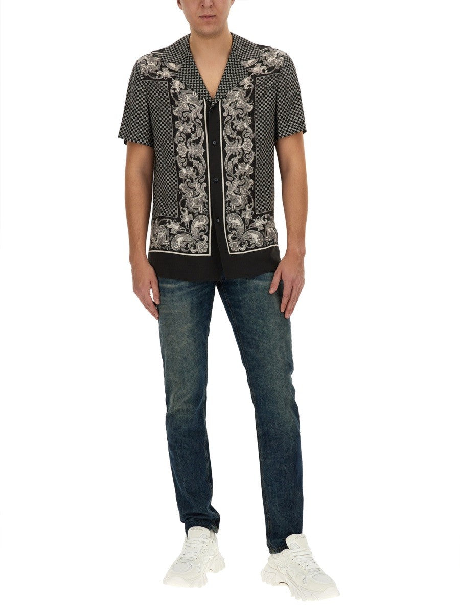 Balmain MONOGRAM PAISLEY STAMOA SHIRT