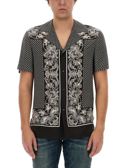 Balmain MONOGRAM PAISLEY STAMOA SHIRT