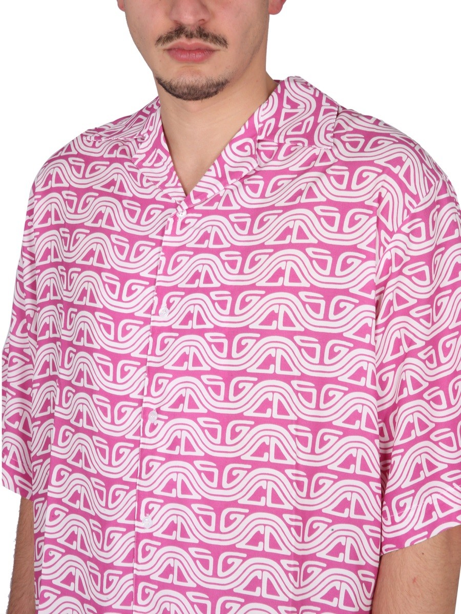 gcds MONOGRAM WAVED SHIRT