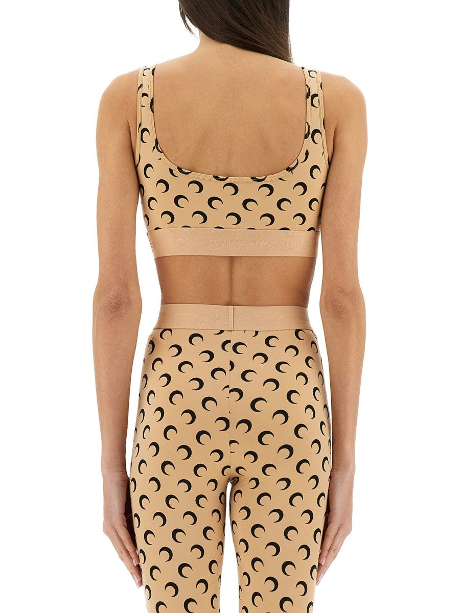 MARINE SERRE "MOON" SPORTS BRA TOP
