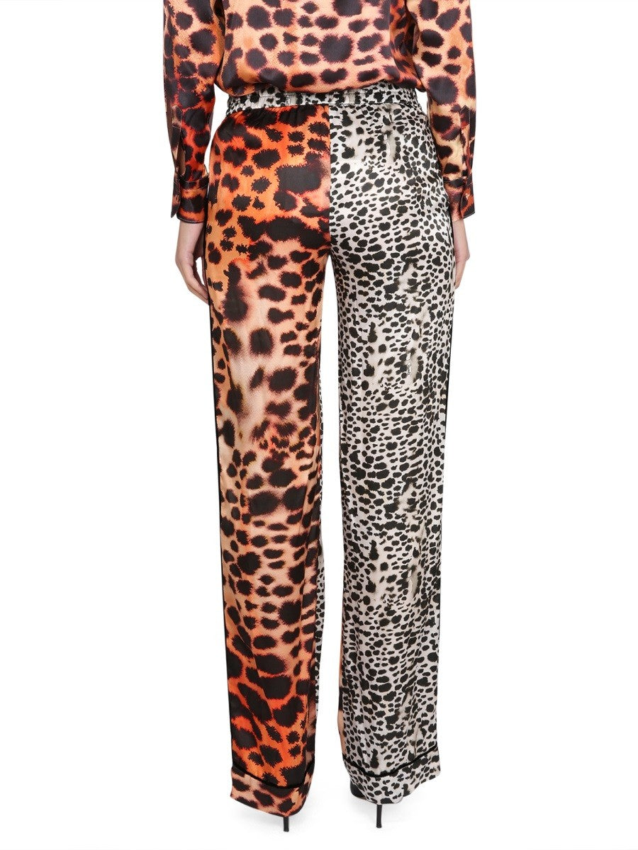 ROBERTO CAVALLI MORAY EEL PRINT PANTS