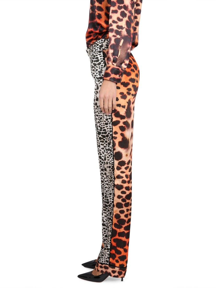 ROBERTO CAVALLI MORAY EEL PRINT PANTS