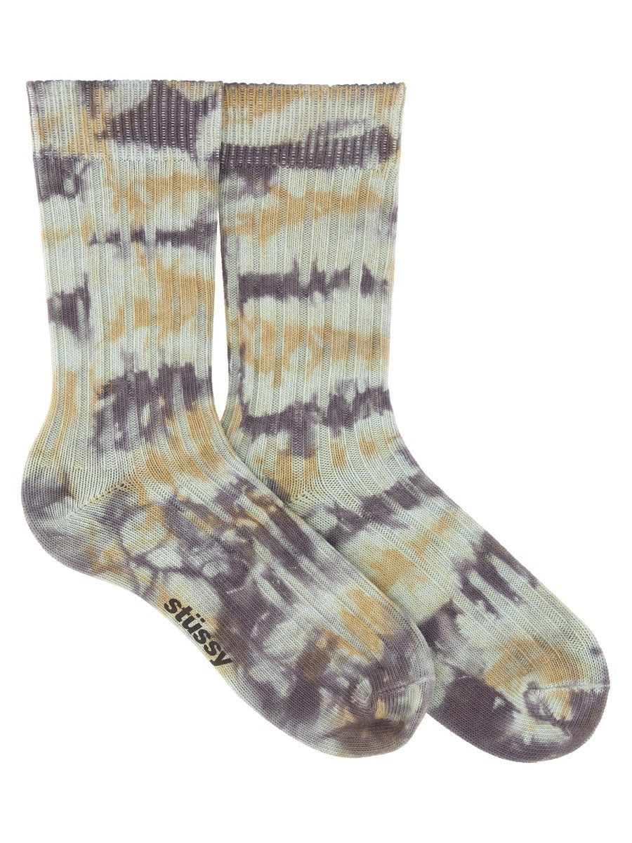 STUSSY MULTI DYED RIBBED SOCKS