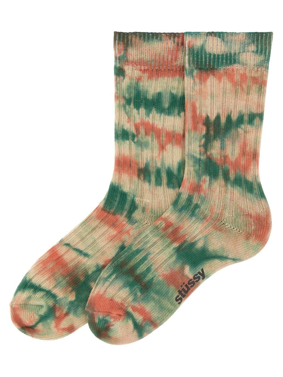 STUSSY MULTI DYED RIBBED SOCKS