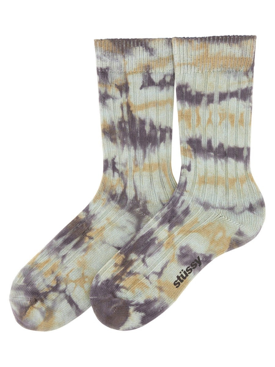 STUSSY MULTI DYED RIBBED SOCKS