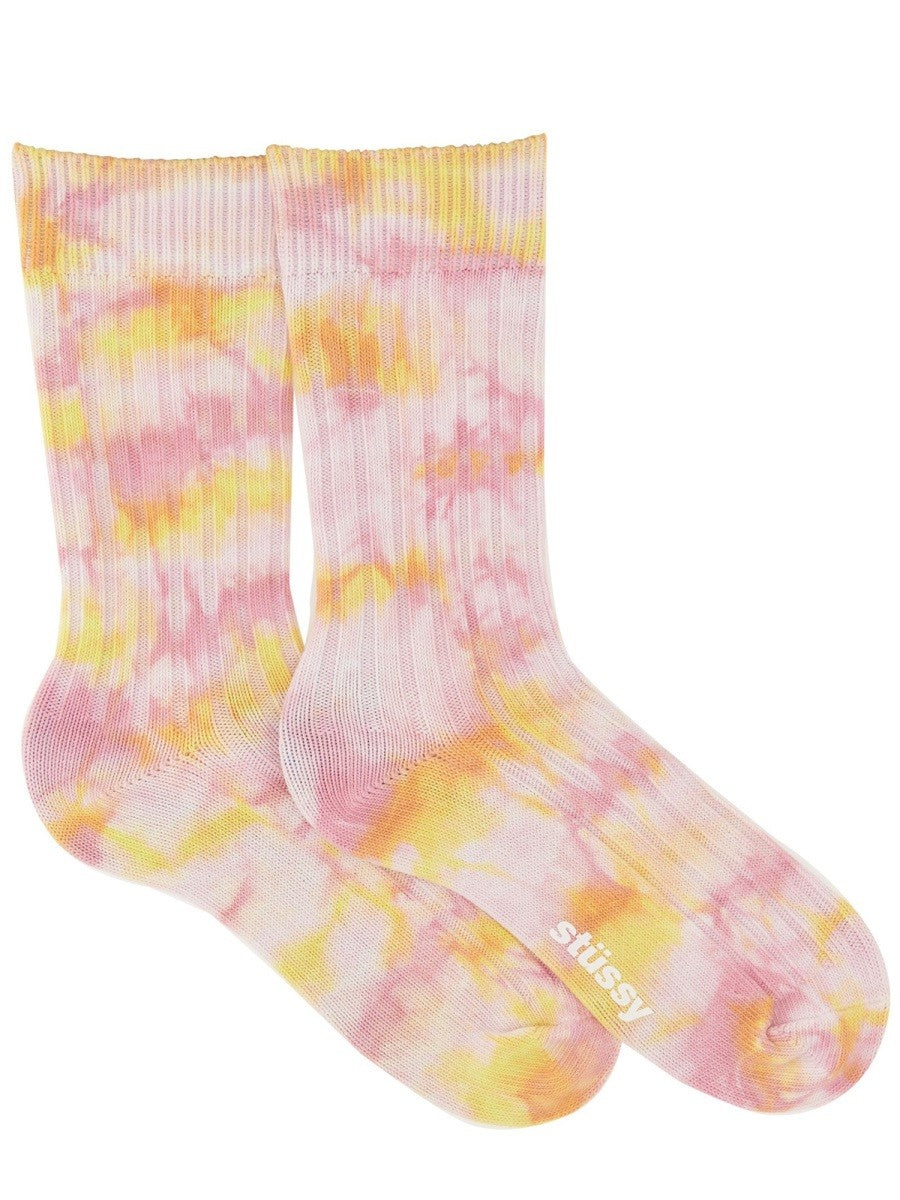 STUSSY MULTI DYED RIBBED SOCKS