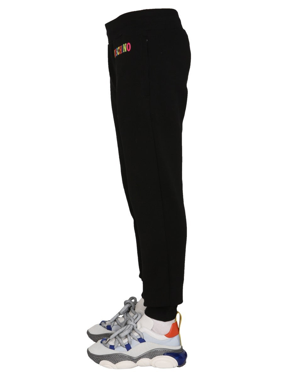 Moschino MULTICOLOR LOGO JOGGING PANTS