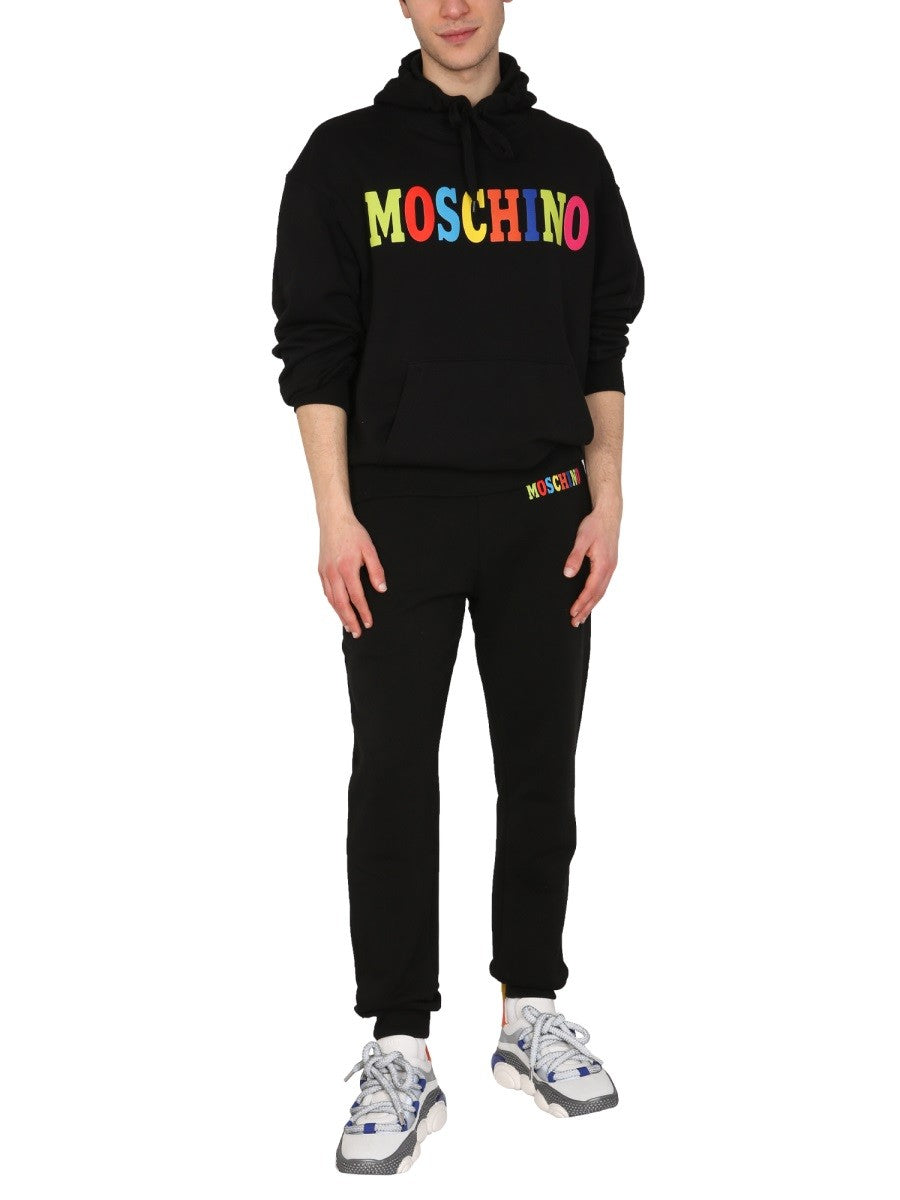 Moschino MULTICOLOR LOGO JOGGING PANTS