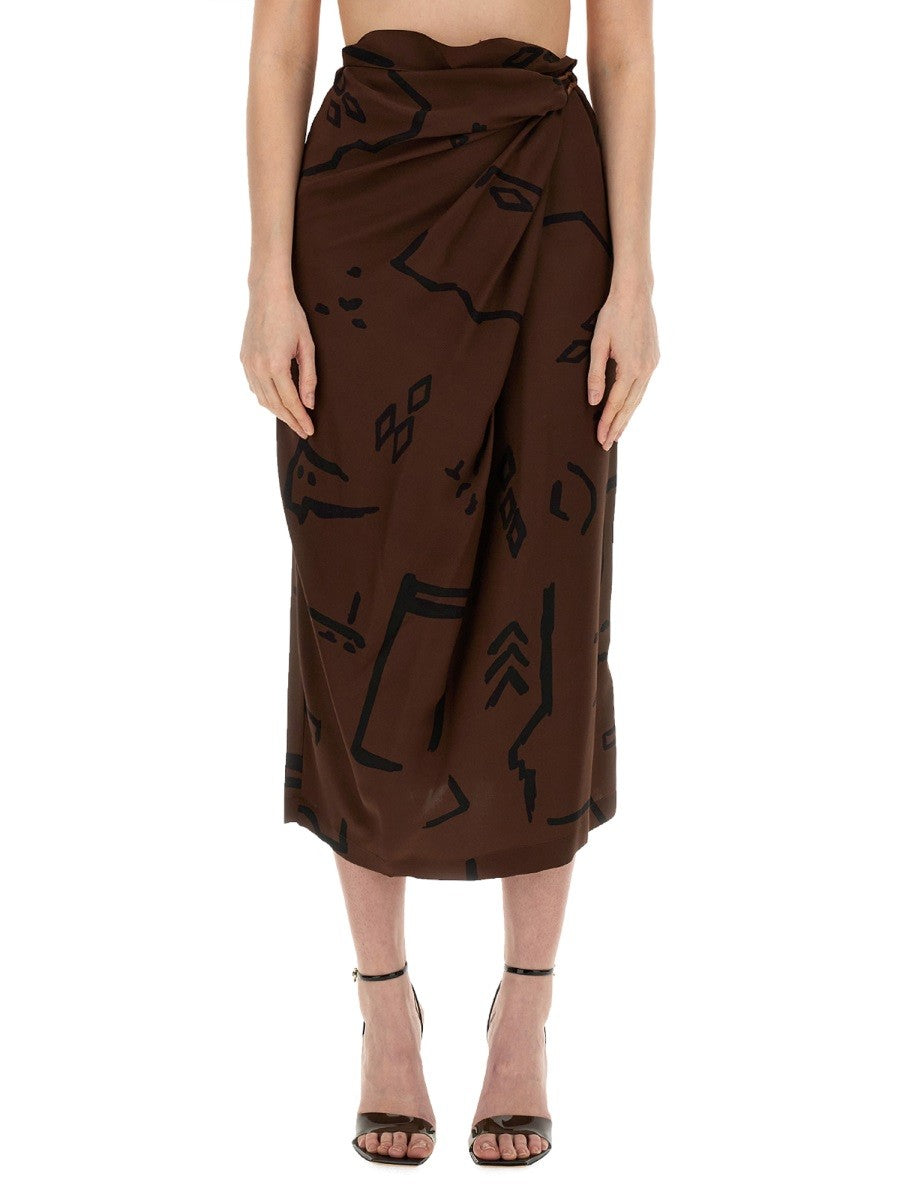 ALYSI NATIVE PRINT SKIRT