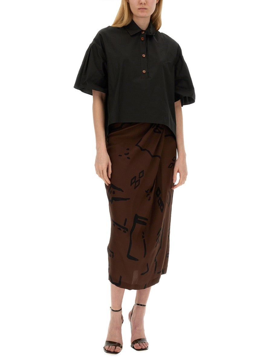 ALYSI NATIVE PRINT SKIRT