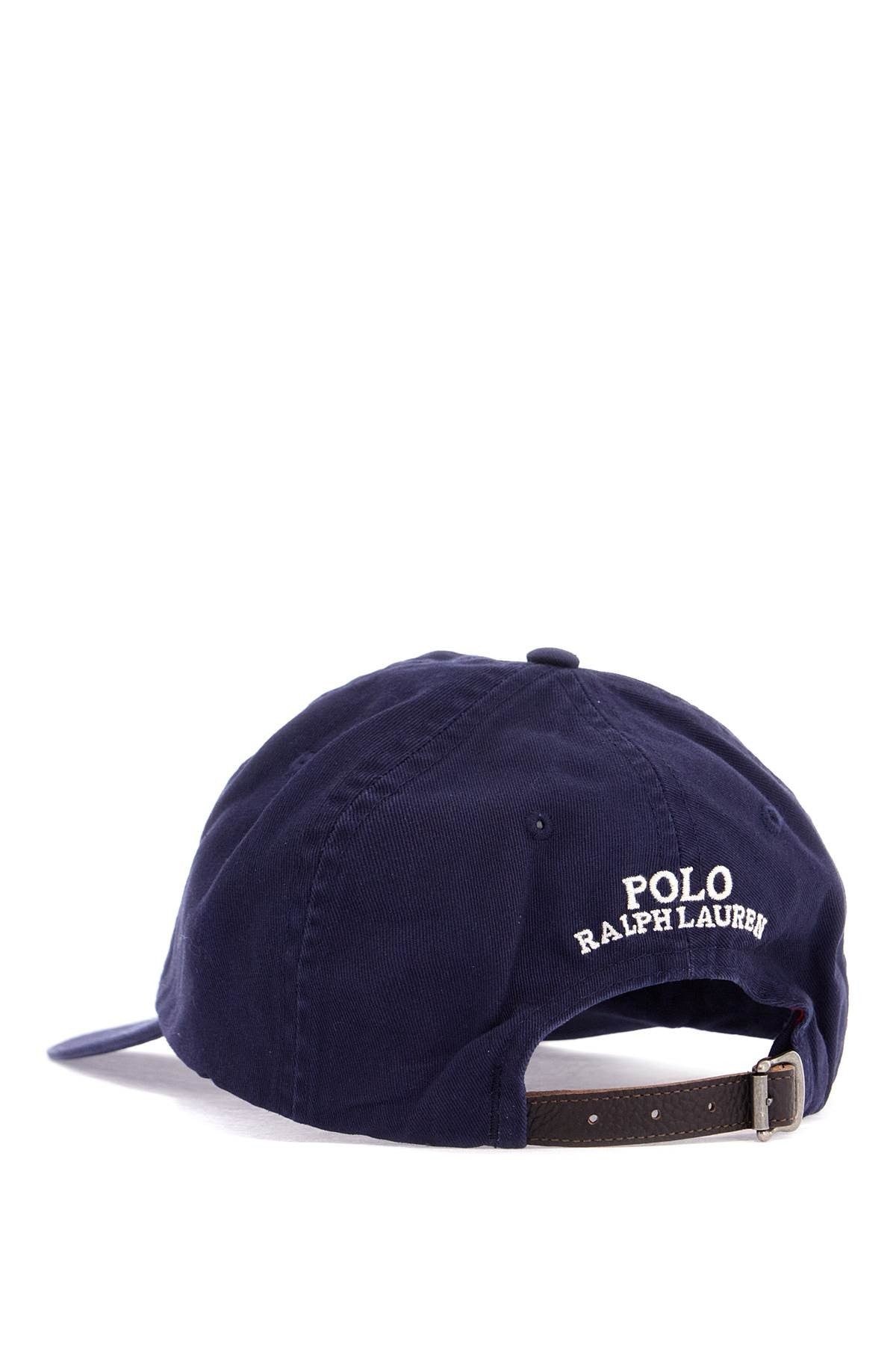 Polo Ralph Lauren navy blue cotton hat with bear embroidery