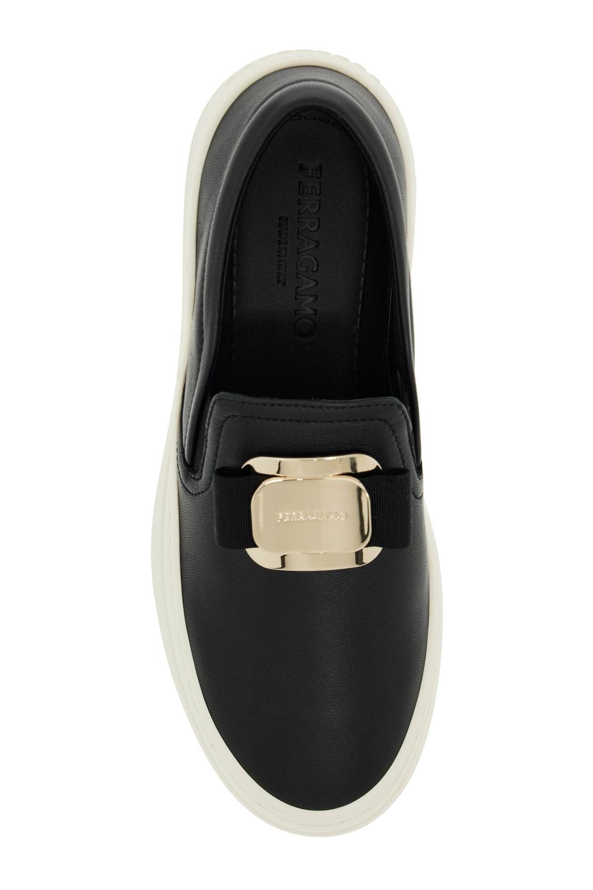 Ferragamo new vara plate slip-on sneakers