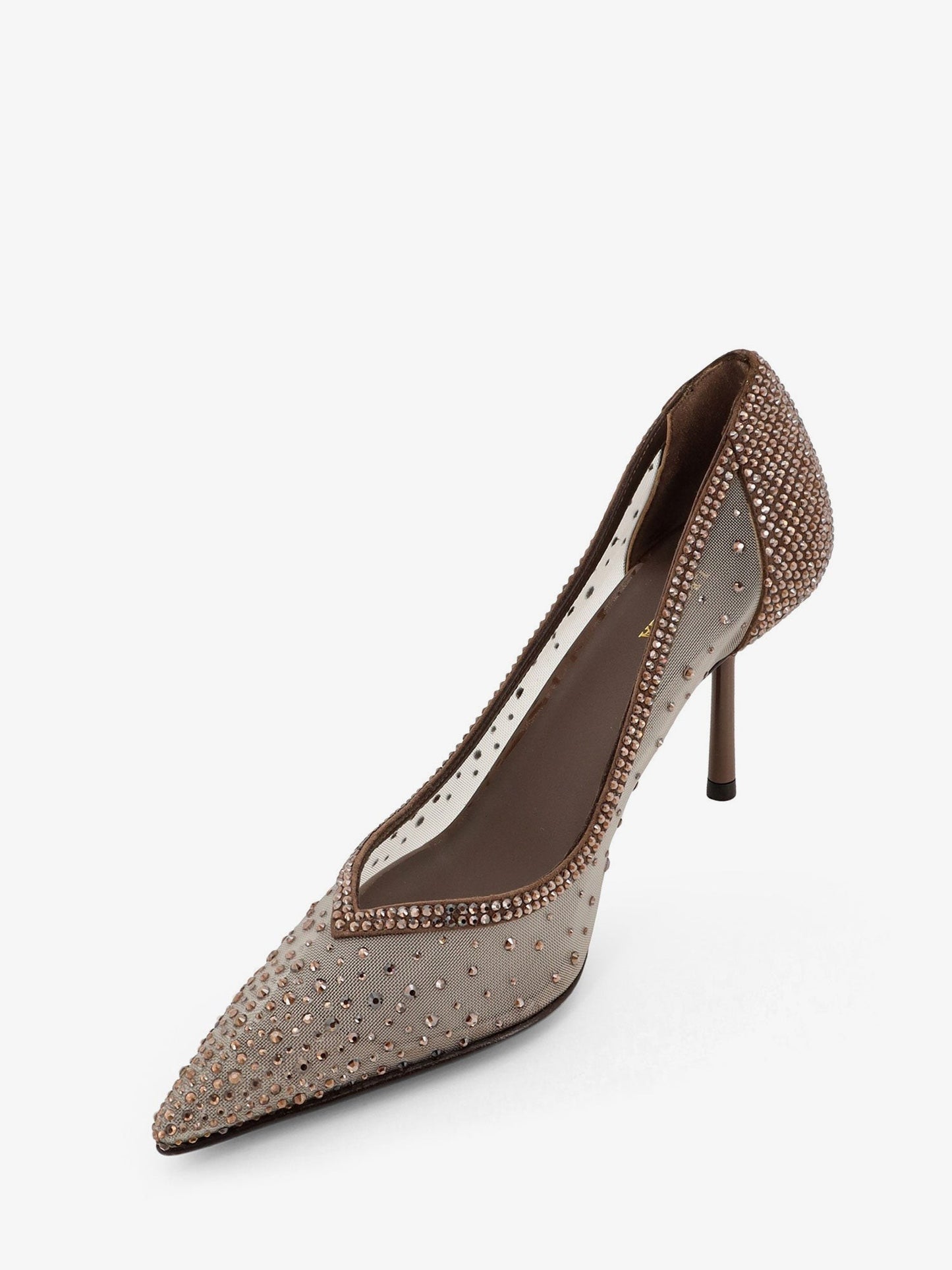 LE SILLA Nicole mesh pumps with rhinestones
