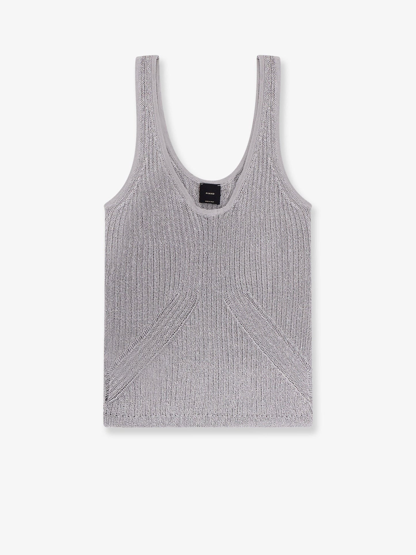 Pinko Noha viscose and metallized fibre tank top