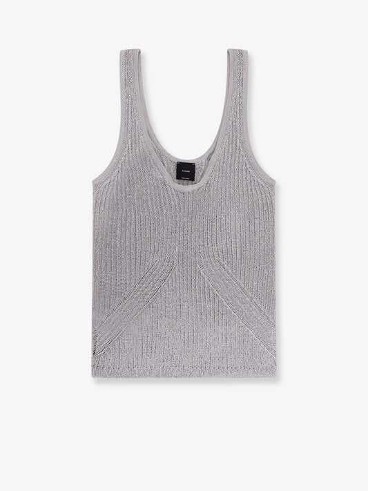 Pinko Noha viscose and metallized fibre tank top