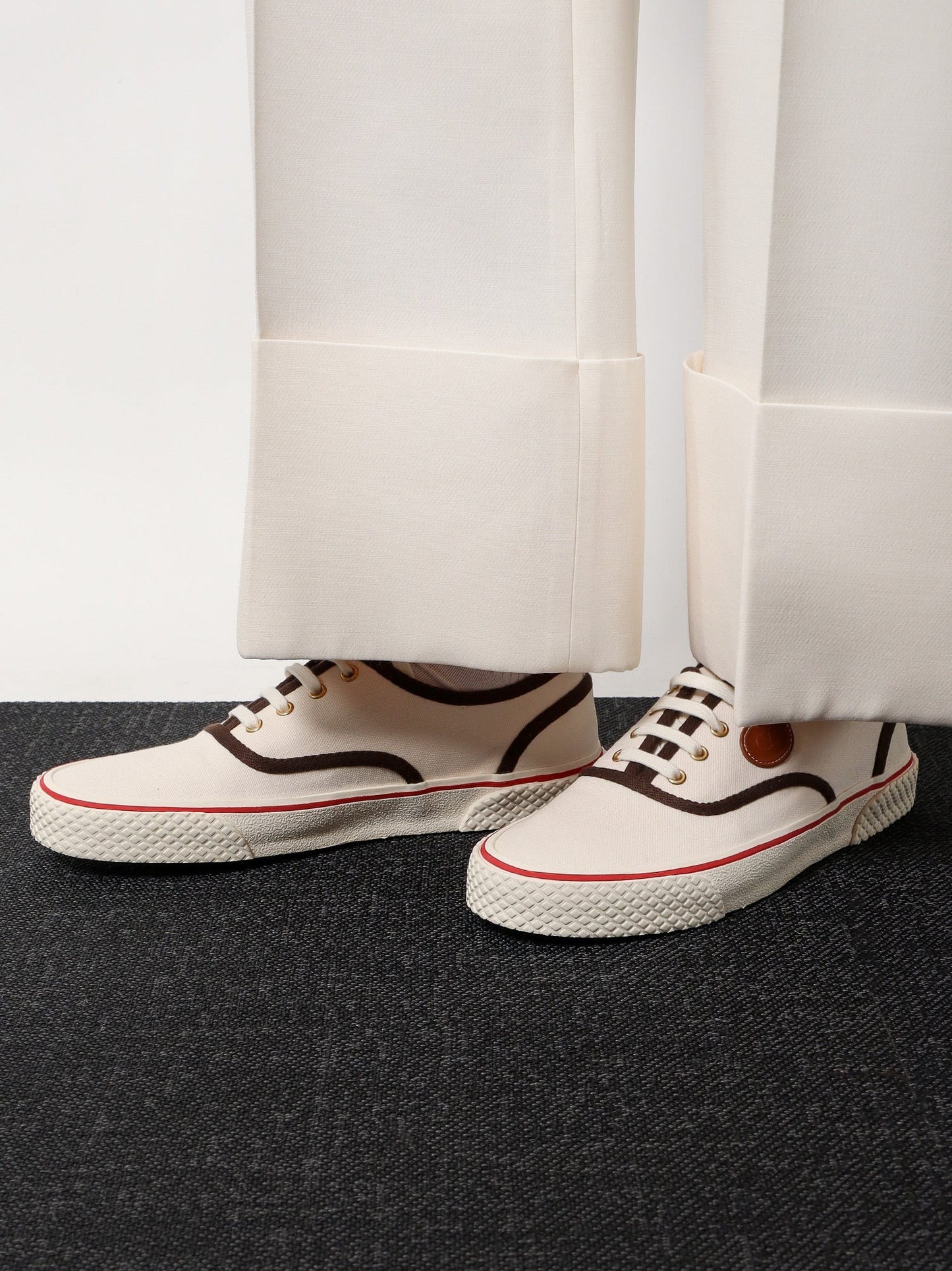 Valentino Garavani Nojoke canvas sneakers with contrasting profiles