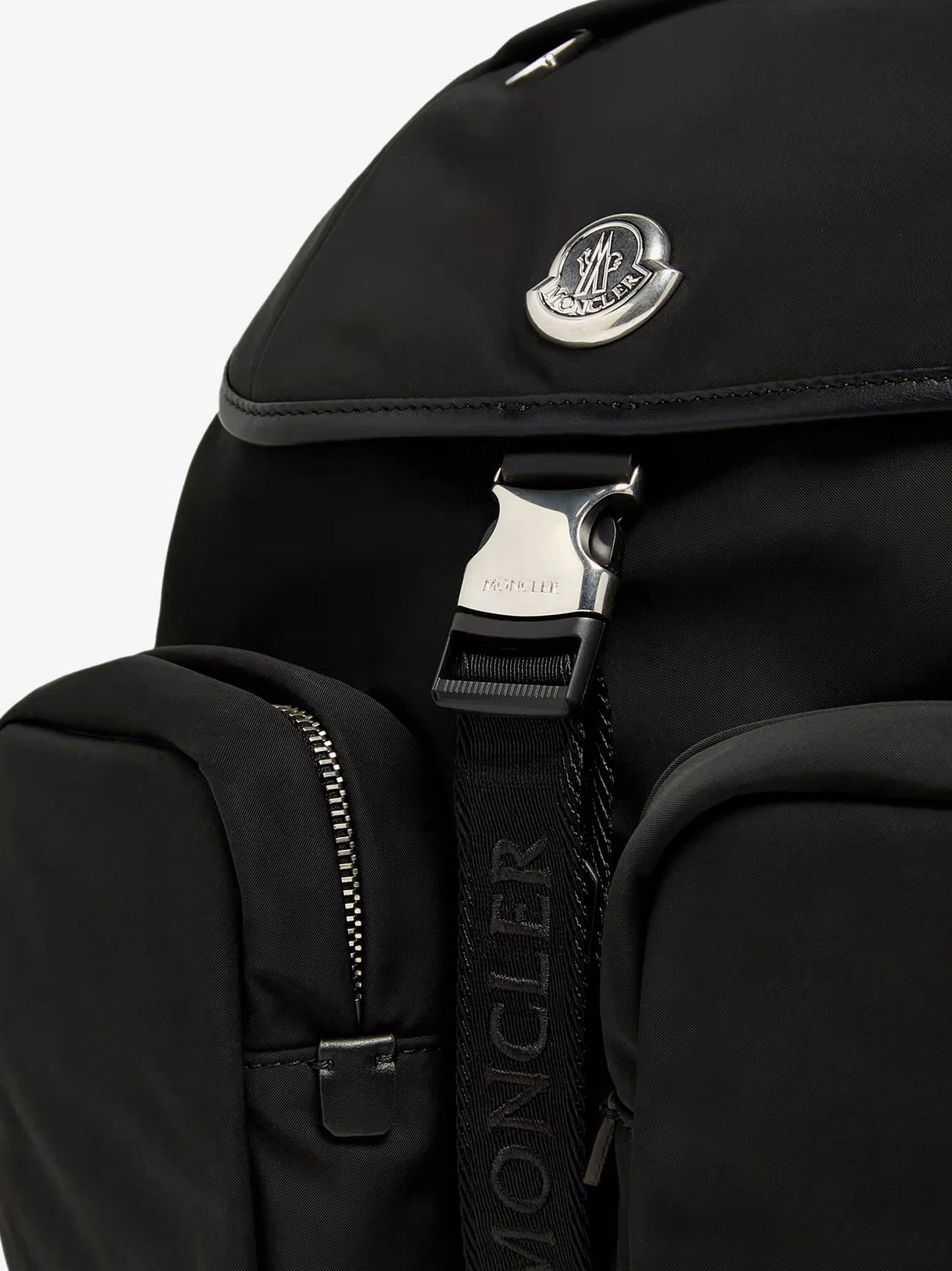 Moncler Nylon backpack with leather inserts
