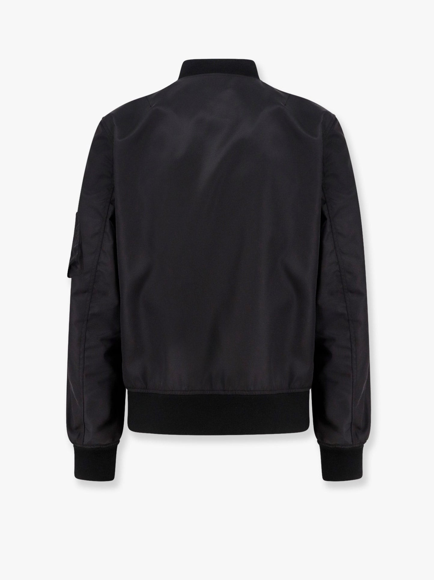 Valentino Nylon bomber with leather patch and vlogo detail