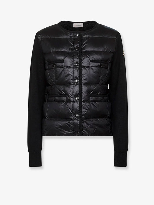 Moncler Nylon down jacket with virgin wool inserts