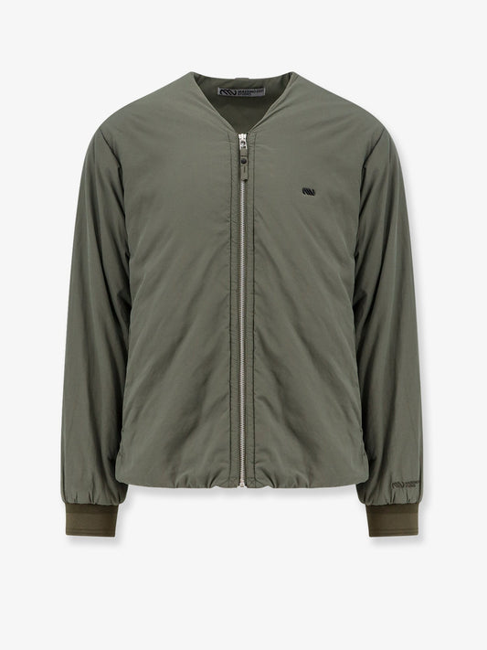 MASSIMO OSTI Nylon jacket with metal logo patch on the front