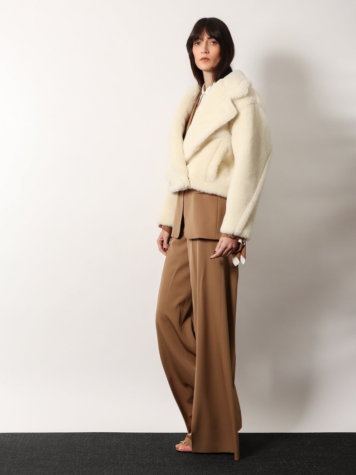 Max Mara Oggeri alpaca fur and virgin wool jacket