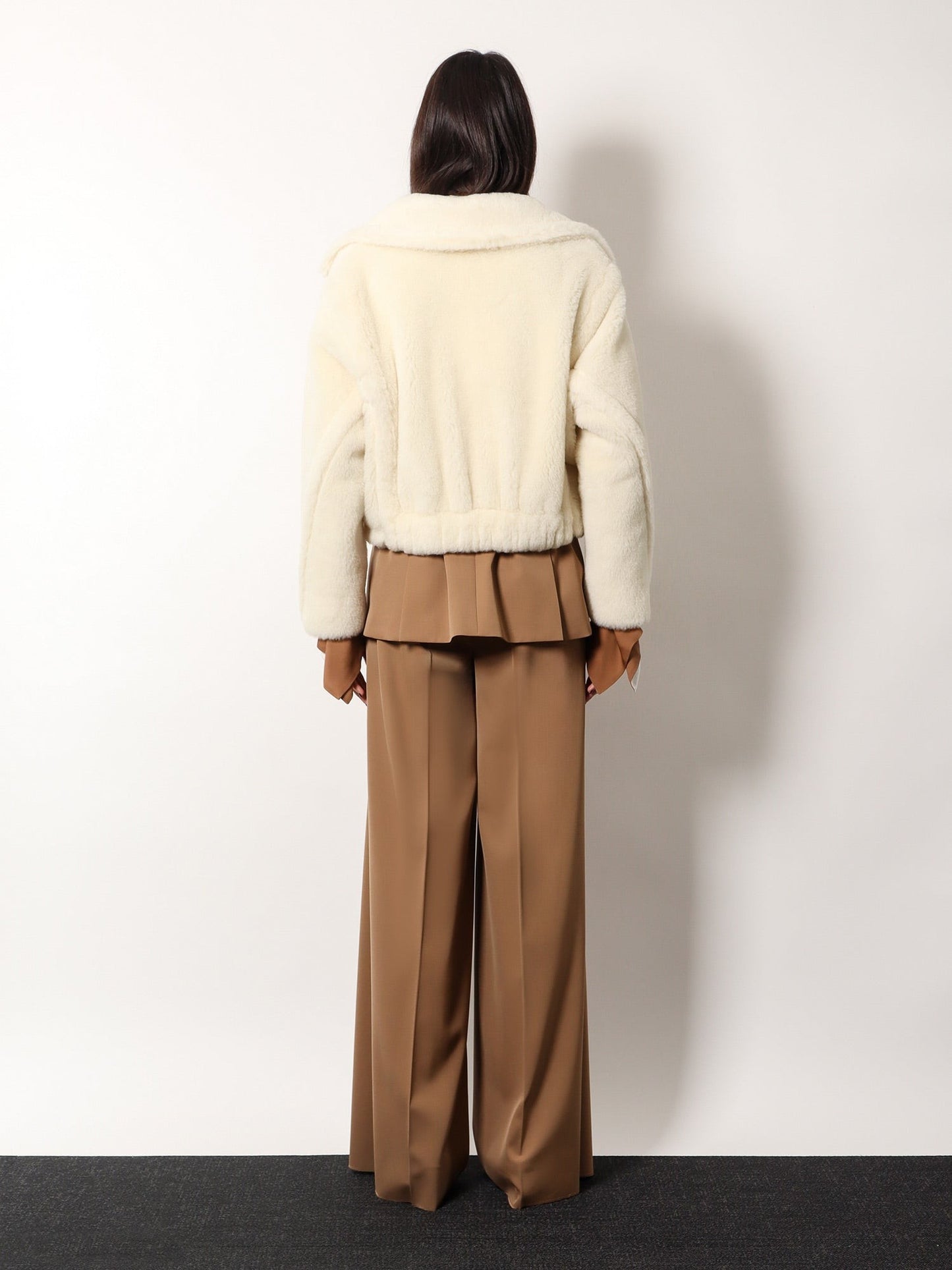 Max Mara Oggeri alpaca fur and virgin wool jacket