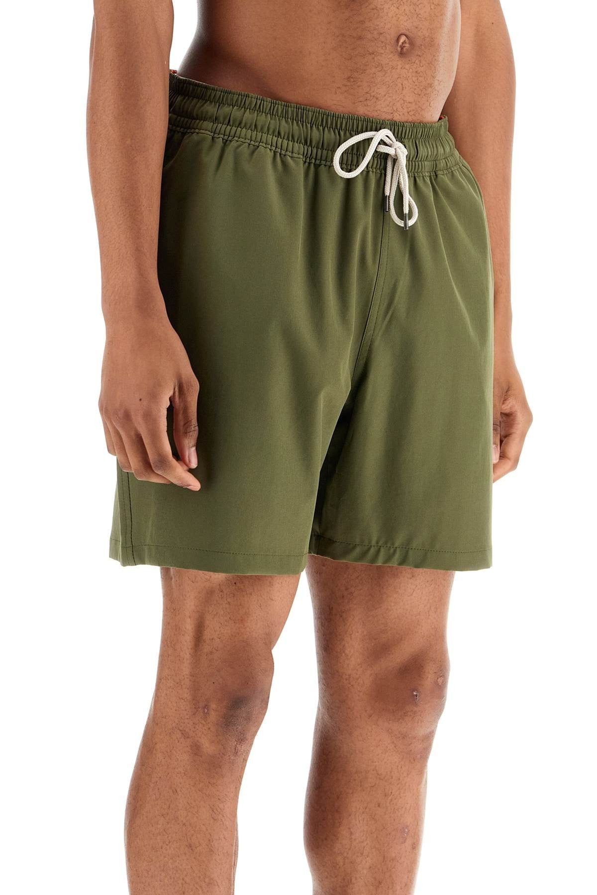 Polo Ralph Lauren olive green swim trunks in recycled polyester with embroidered logo