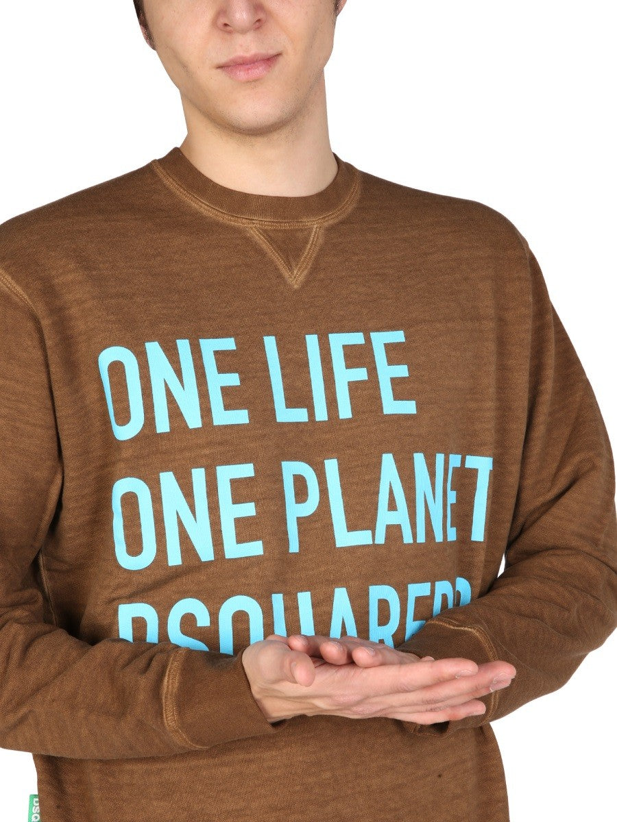 Dsquared "ONE LIFE ONE PLANET" SWEATSHIRT