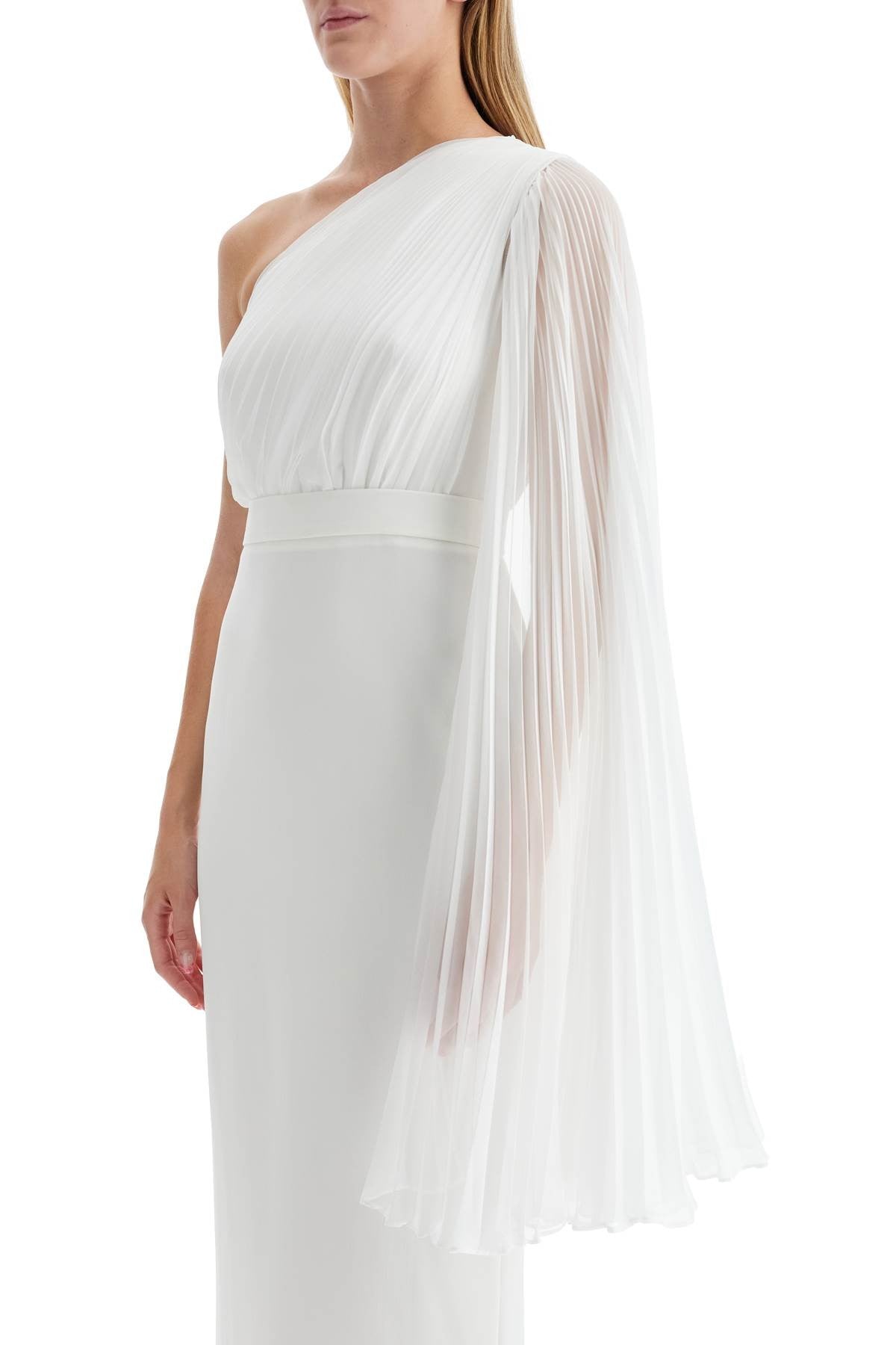 Max Mara one-shoulder chiffon and c