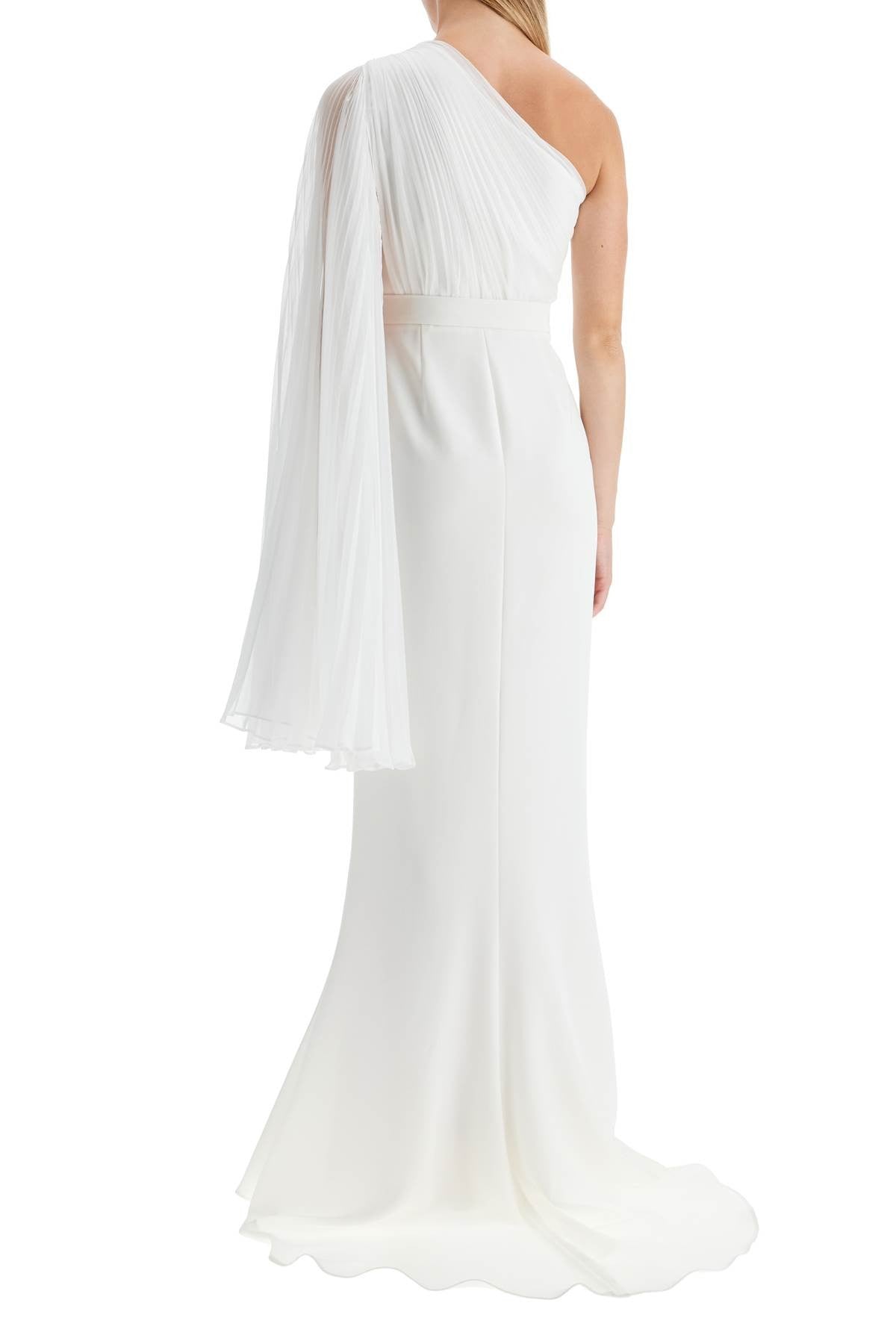 Max Mara one-shoulder chiffon and c