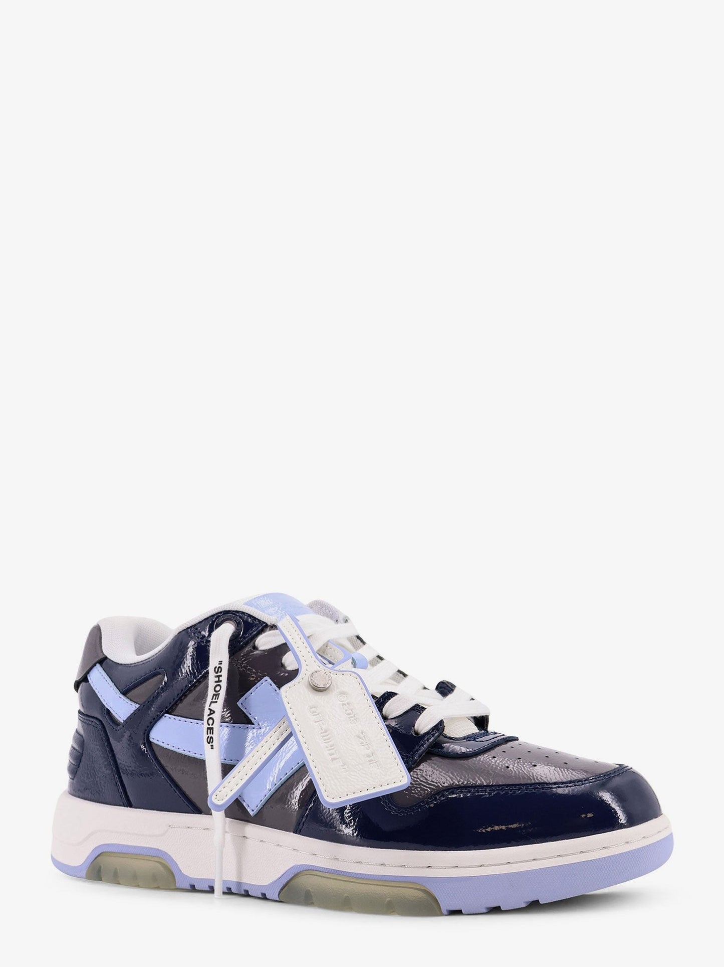 Off White OOO Patent Lea low-top patent leather sneakers