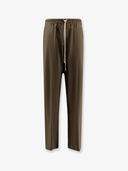 RICK OWENS Organic cotton and certified silk trousers