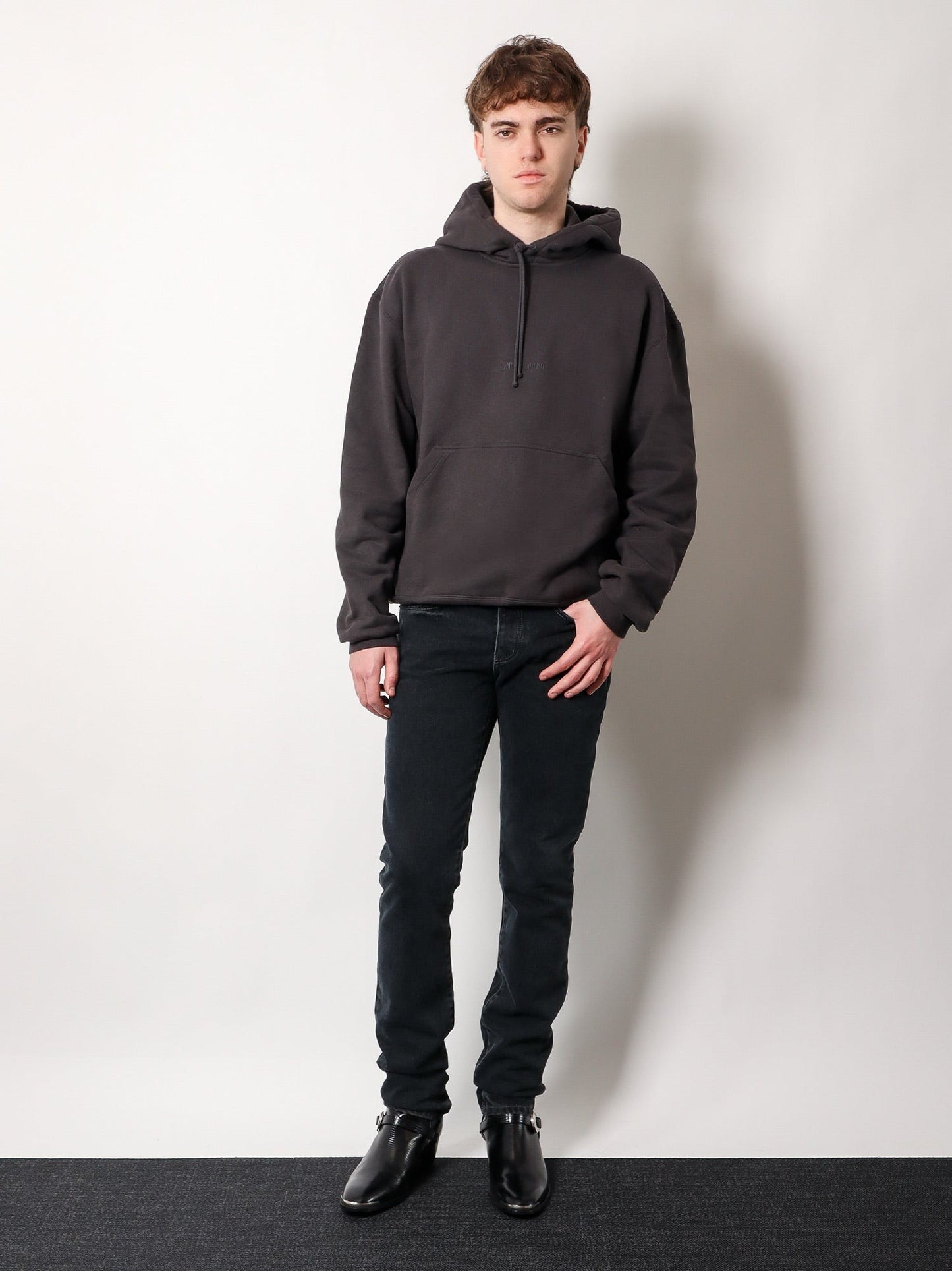 Saint Laurent Organic cotton sweatshirt with frontal logo embroidery
