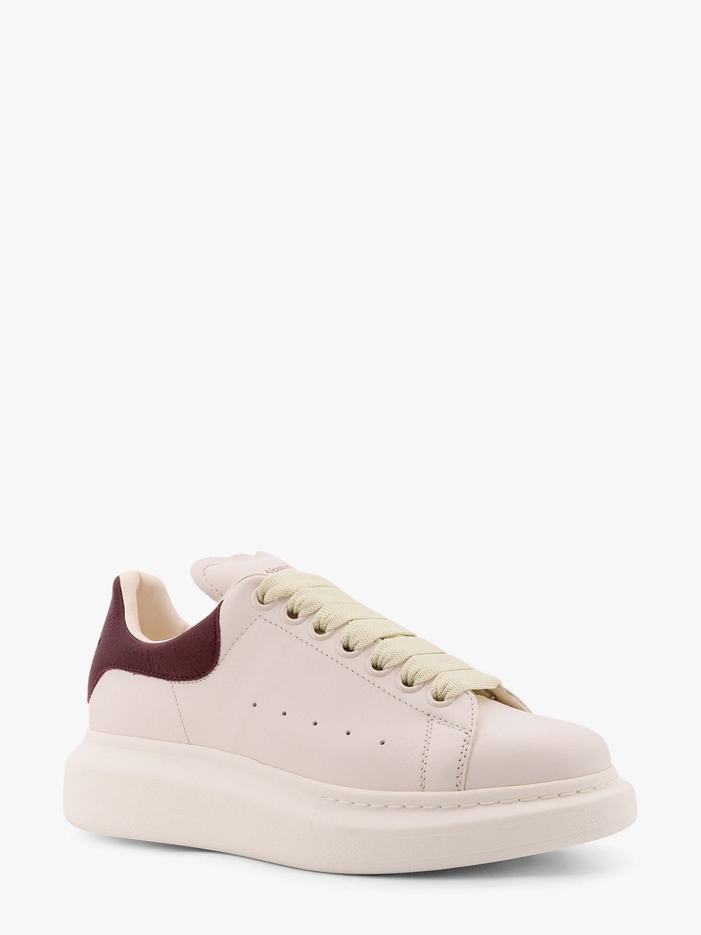 Alexander Mcqueen Oversize leather sneakers with back contrasting patch